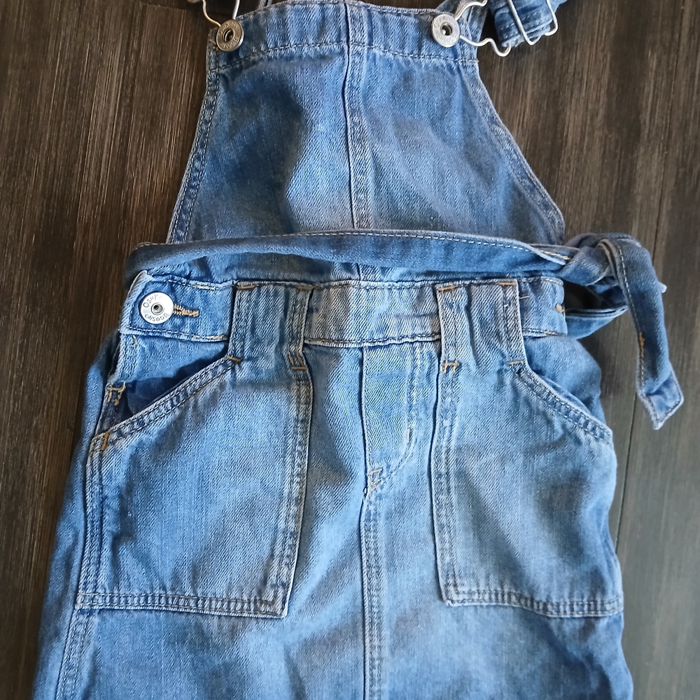 OshKosh B'gosh Classic Denim Skirt Overalls Girls- 4/4A